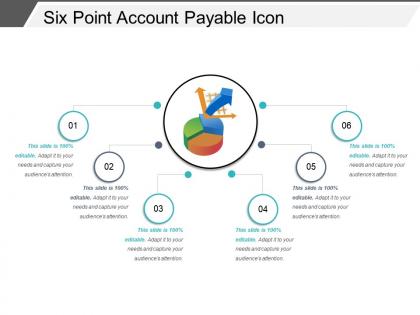 Six point account payable icon ppt sample download