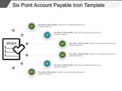 Six point account payable icon tamplate ppt images gallery