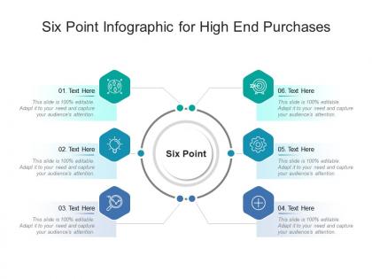 Six point for high end purchases infographic template