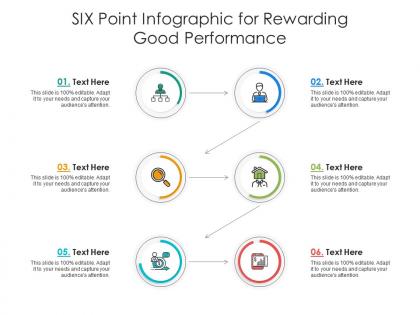 Six point for rewarding good performance infographic template