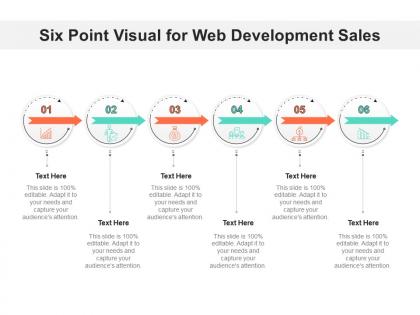 Six point visual for web development sales infographic template