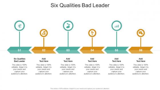 Six Qualities Bad Leader In Powerpoint And Google Slides Cpb