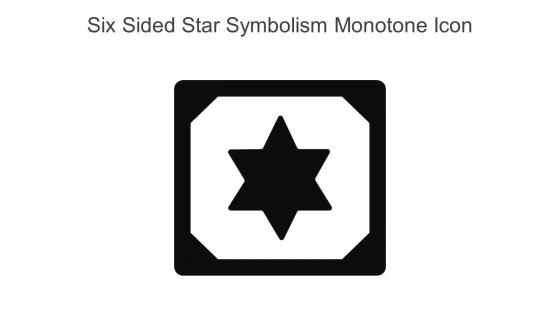 Six Sided Star Symbolism Monotone Icon In Powerpoint Pptx Png And Editable Eps Format