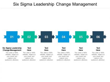 Six sigma leadership change management ppt powerpoint presentation model infographic cpb