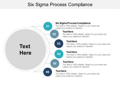 Six sigma process compliance ppt powerpoint presentation model example cpb