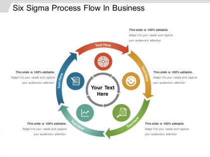 Six sigma process flow in business powerpoint slide templates