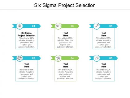 Six sigma project selection ppt powerpoint presentation diagram lists cpb