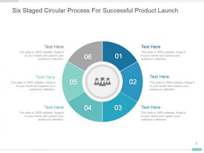Six staged circular process for successful product launch ppt design