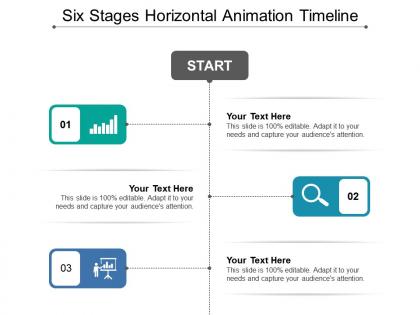 Six stages horizontal animation timeline