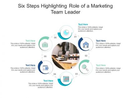 Six steps highlighting role of a marketing team leader infographic template