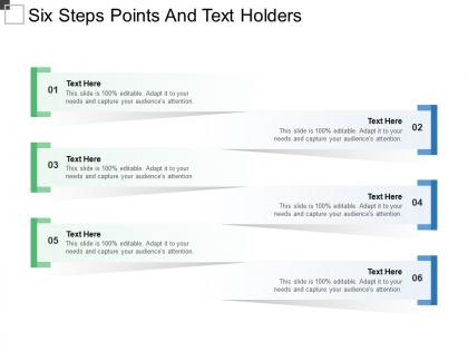 Six steps points and text holders