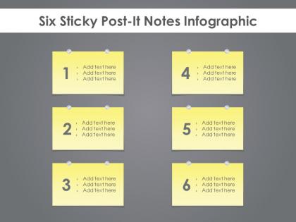 Six sticky post it notes infographic