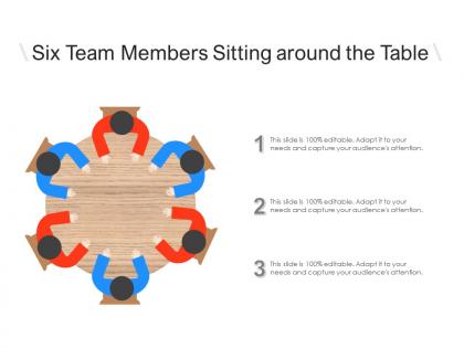 Six team members sitting around the table