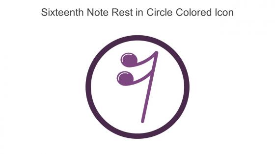 Sixteenth Note Rest In Circle Colored Icon In Powerpoint Pptx Png And Editable Eps Format