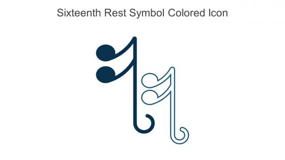 Sixteenth Rest Symbol Colored Icon In Powerpoint Pptx Png And Editable Eps Format