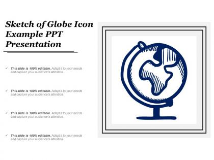 Sketch of globe icon example ppt presentation