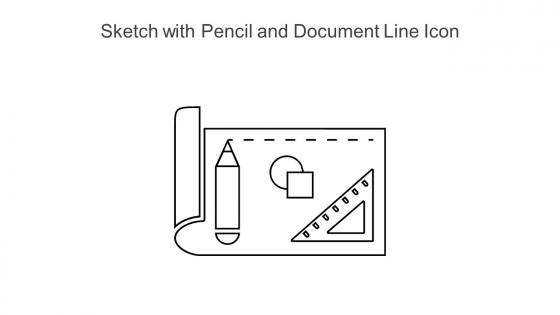 Sketch With Pencil And Document Line Icon