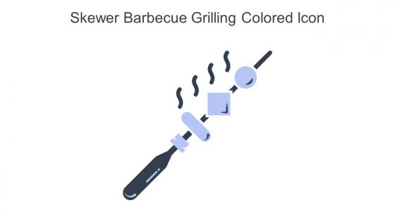 Skewer Barbecue Grilling Colored Icon In Powerpoint Pptx Png And Editable Eps Format