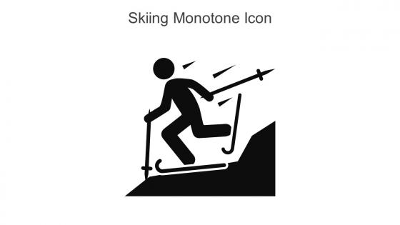 Skiing Monotone Icon In Powerpoint Pptx Png And Editable Eps Format