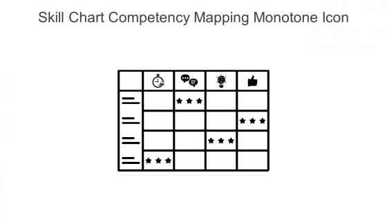 Skill Chart Competency Mapping Monotone Icon In Powerpoint Pptx Png And Editable Eps Format