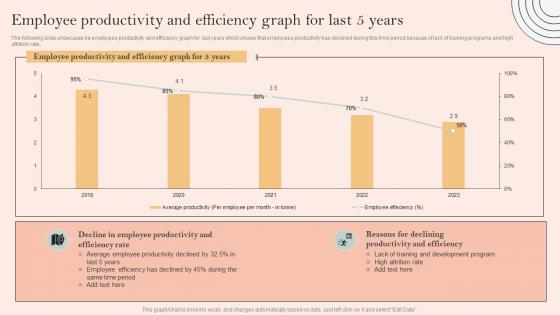 Skill Development Programme Employee Productivity And Efficiency Graph For Last 5 Years