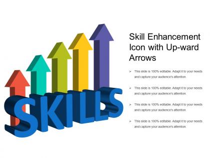 Skill enhancement icon with up ward arrows