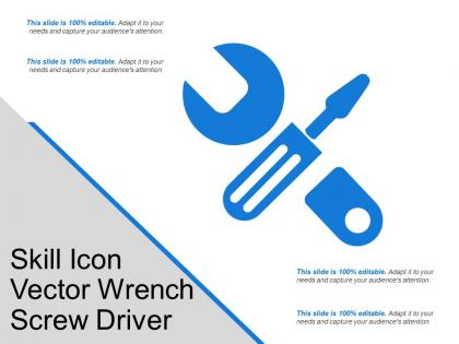 Skill icon vector wrench screw driver