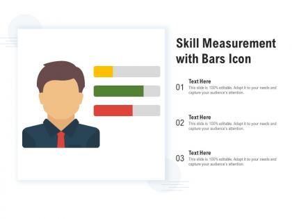 Skill measurement with bars icon