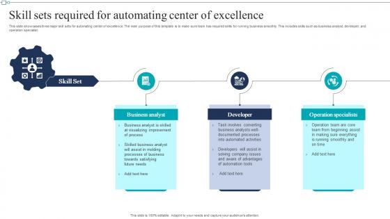 Skill Sets Required For Automating Center Of Excellence