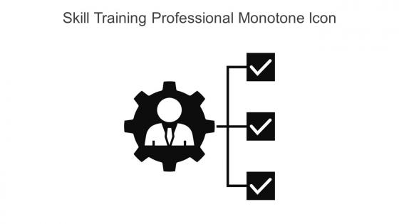 Skill Training Professional Monotone Icon In Powerpoint Pptx Png And Editable Eps Format