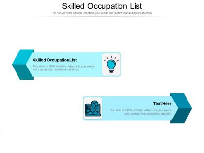 Skilled occupation list ppt powerpoint presentation infographics outline cpb