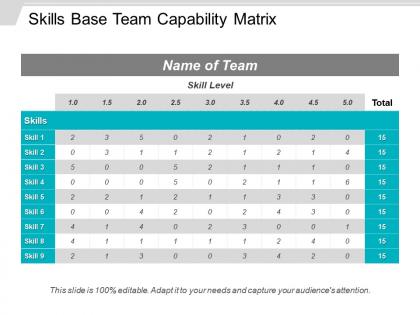 Skills base team capability matrix powerpoint show