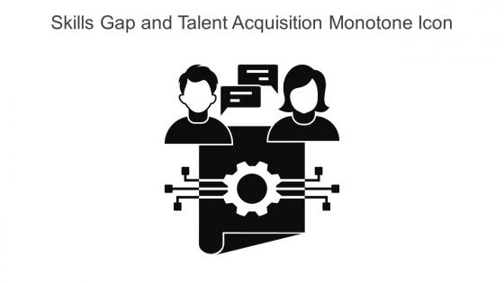 Skills Gap And Talent Acquisition Monotone Icon In Powerpoint Pptx Png And Editable Eps Format