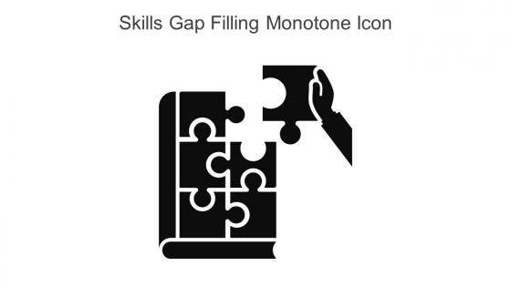 Skills Gap Filling Monotone Icon In Powerpoint Pptx Png And Editable Eps Format