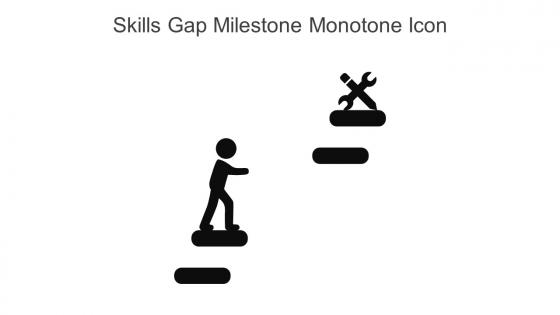 Skills Gap Milestone Monotone Icon In Powerpoint Pptx Png And Editable Eps Format