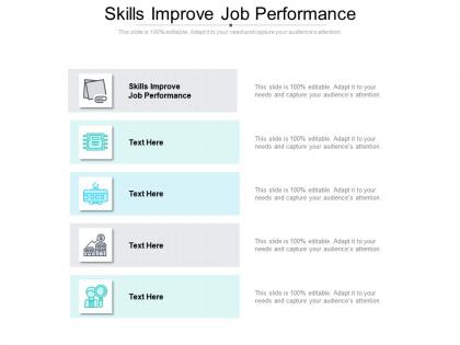 Skills improve job performance ppt powerpoint presentation example topics cpb