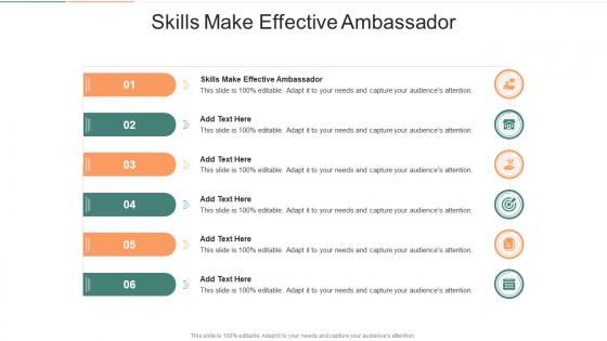 Skills Make Effective Ambassador In Powerpoint And Google Slides Cpb
