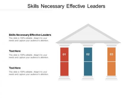Skills necessary effective leaders ppt powerpoint presentation show aids cpb