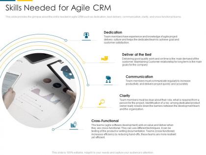 Skills needed for agile crm automate client management ppt pictures