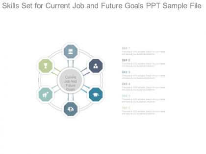 Skills set for current job and future goals ppt sample file