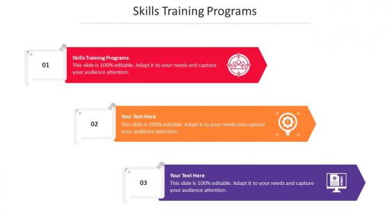 Skills training programs ppt powerpoint presentation file deck cpb