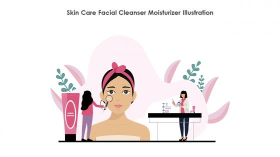 Skin Care Facial Cleanser Moisturizer Illustration