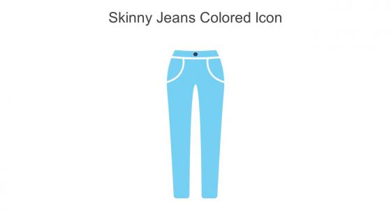 Skinny Jeans Colored Icon In Powerpoint Pptx Png And Editable Eps Format
