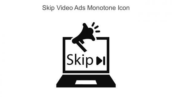 Skip Video Ads Monotone Icon In Powerpoint Pptx Png And Editable Eps Format