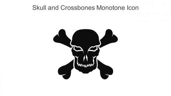 Skull And Crossbones Monotone Icon In Powerpoint Pptx Png And Editable Eps Format