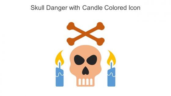 Skull Danger With Candle Colored Icon In Powerpoint Pptx Png And Editable Eps Format