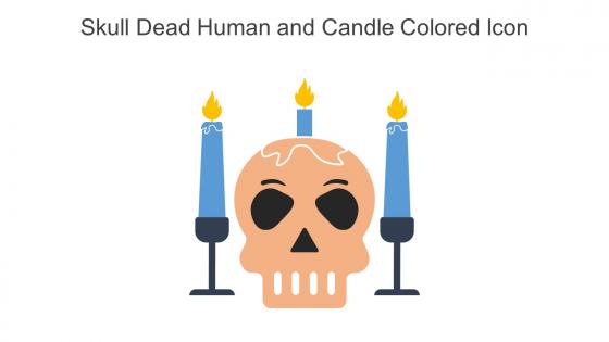 Skull Dead Human And Candle Colored Icon In Powerpoint Pptx Png And Editable Eps Format