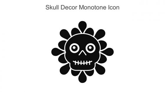 Skull Decor Monotone Icon In Powerpoint Pptx Png And Editable Eps Format
