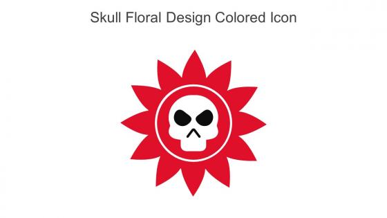 Skull Floral Design Colored Icon In Powerpoint Pptx Png And Editable Eps Format