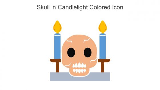 Skull In Candlelight Colored Icon In Powerpoint Pptx Png And Editable Eps Format